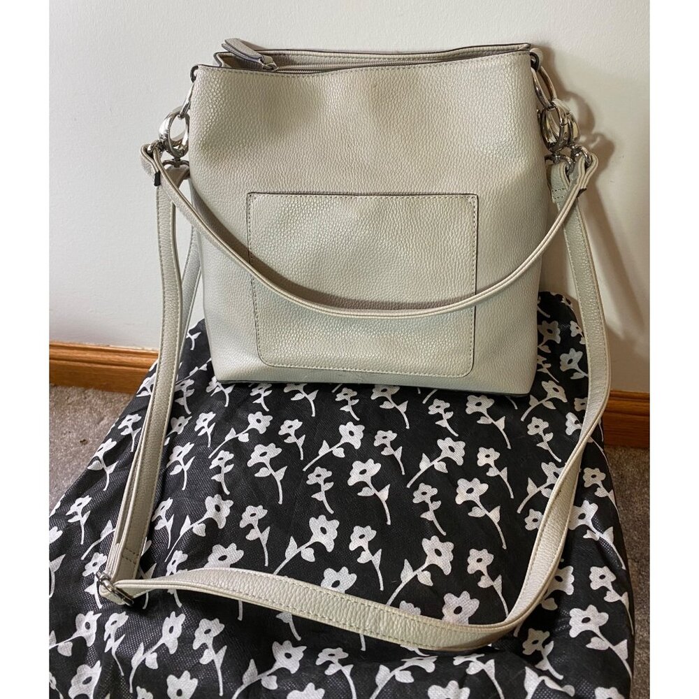 Jenna Kator Purse Bag & Wallet Gray Pebbled Vegan Leather Shoulder Crossbody